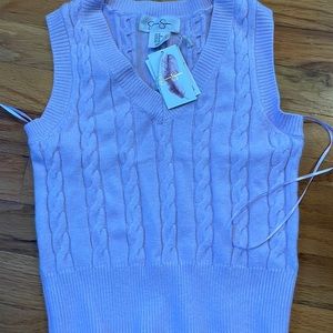 Lavender sweater vest